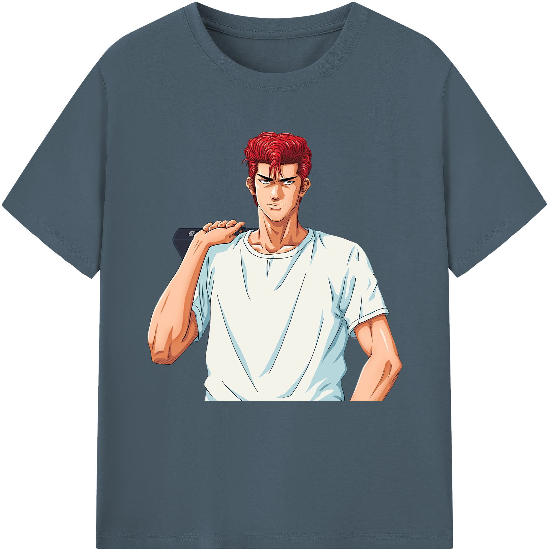 SLAM DUNK／スラムダンク 綿100％半袖Tシャツ（フロントプリント）